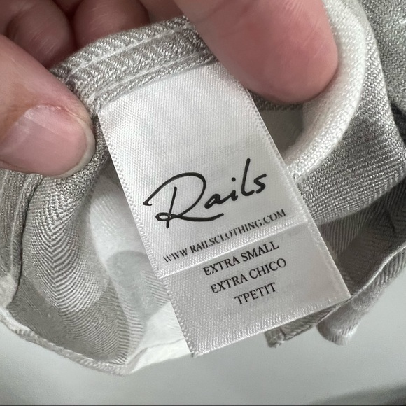 Rails Hunter Sage/White Check Button Front Shirt - Picture 9 of 11